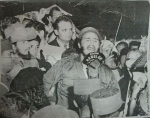Imagen del discurso pronunciado por el comandante en jefe Fidel Castro en la concentración de la Avenida Michelsen. Santiago de Cuba, 11 de marzo de 1959